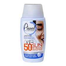 0 کرم ضد آفتاب بی رنگ پیکسل مناسب پوست های چرب و جوشدار SPF50 